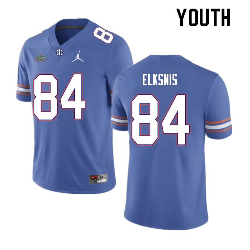 Youth NCAA Florida Gators Nick Elksnis #84 Stitched Authentic Nike Royal College Football Jersey JNP6165RO